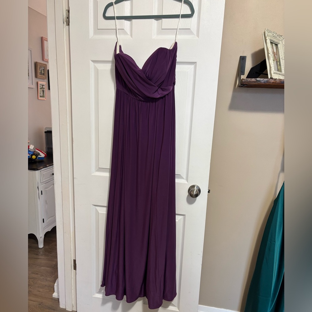 Elegant Purple Maxi bridesmaids Dress